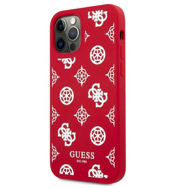 Guess silikoninis dėklas iPhone 12 Pro Max – raudonas