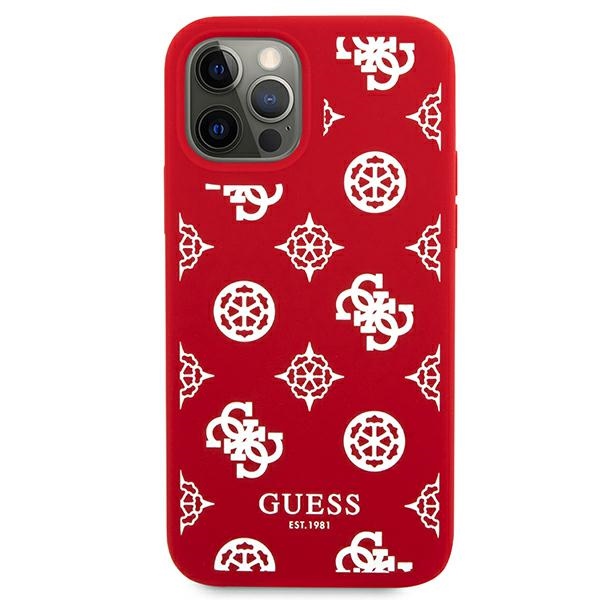 Guess silikoninis dėklas iPhone 12 Pro Max – raudonas