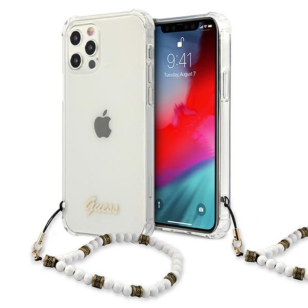 Guess skaidrus dėklas iPhone 12/12 Pro – Pearl