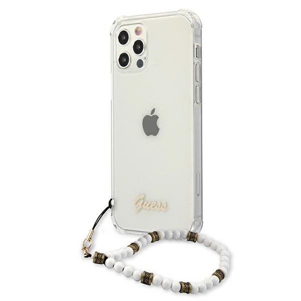 Guess skaidrus dėklas iPhone 12/12 Pro – Pearl