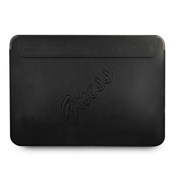 Guess Saffiano Script dėklas 13" nešiojamajam kompiuteriui - juodas