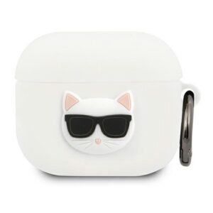 Karl Lagerfeld silikoninis Choupette dėklas AirPods 3 – baltas
