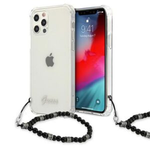 Guess skaidrus dėklas iPhone 12/12 Pro – Pearl