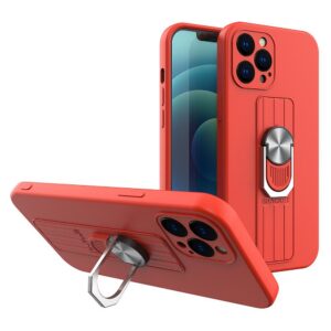 Ring Case silikoninis dėklas Samsung Galaxy A72 – raudonas