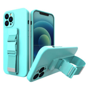 Dėklas su virvele iPhone 13 Pro – šviesiai mėlynas