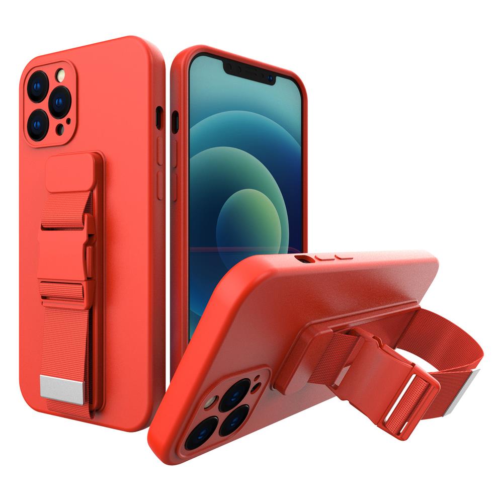Dėklas su virvele Xiaomi Redmi 10X 4G / Note 9 – raudonas