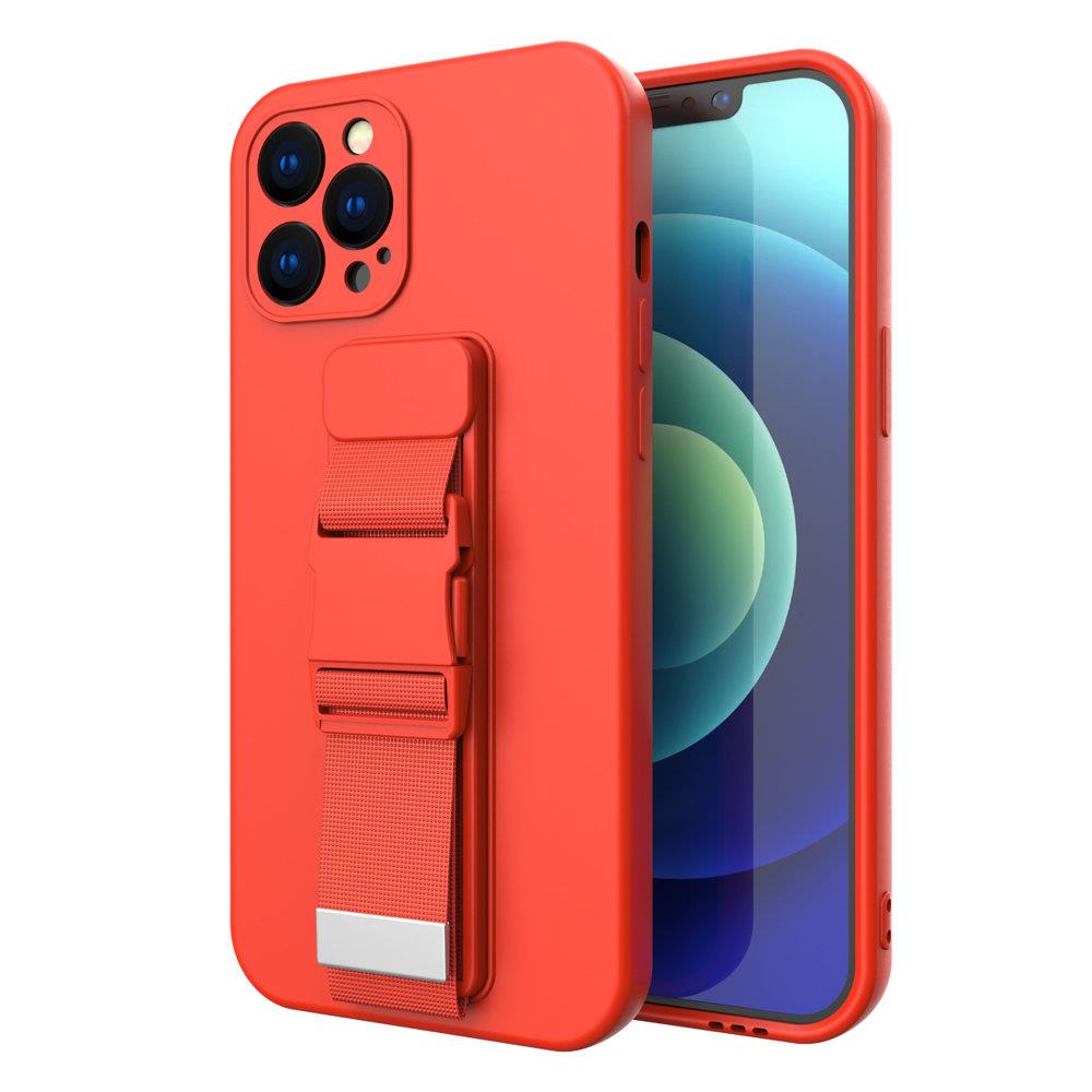 Dėklas su virvele Xiaomi Redmi 10X 4G / Note 9 – raudonas