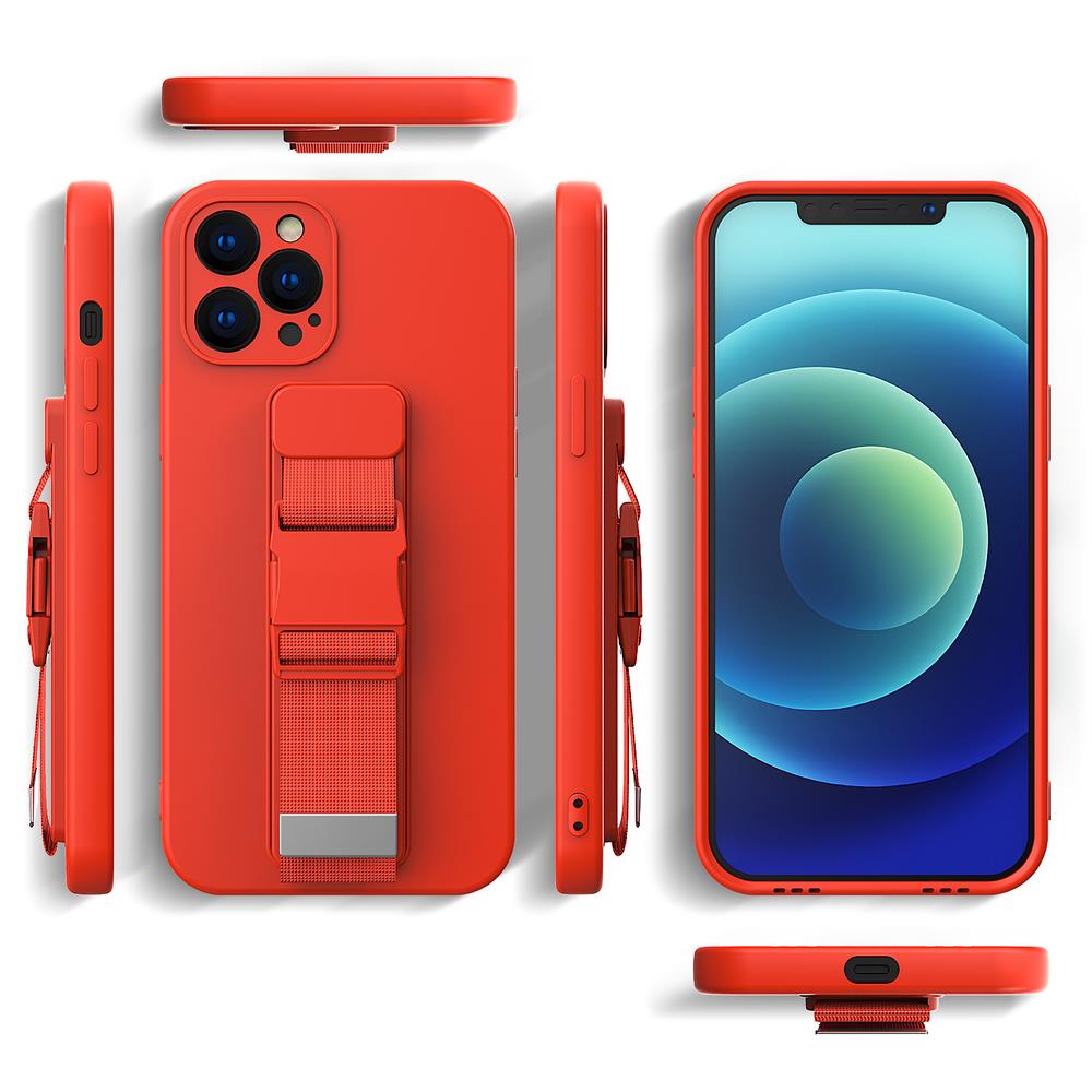 Dėklas su virvele Xiaomi Redmi 10X 4G / Note 9 – raudonas