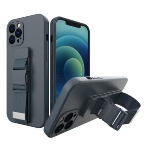 Silikoninis dėklas su virvele Xiaomi Redmi Note 10 5G – mėlynas