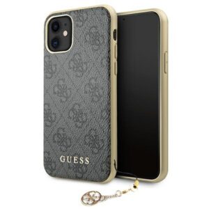 Guess 4G Charms dėklas iPhone 11 / XR – pilkas
