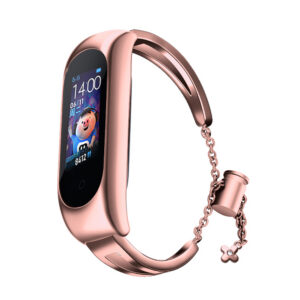 Metalinė apyrankė Xiaomi Mi Band 3 / 4 / 5 / 6 - rožinė