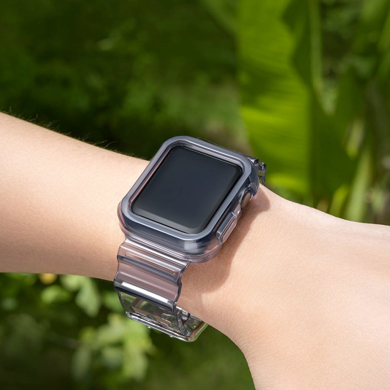 Silikoninis dirželis Strap Light Set, skirtas Apple Watch 40mm - juodas