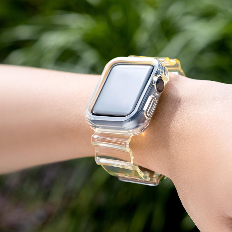 Silikoninis dirželis Strap Light Set, skirtas Apple Watch 40mm - geltonas