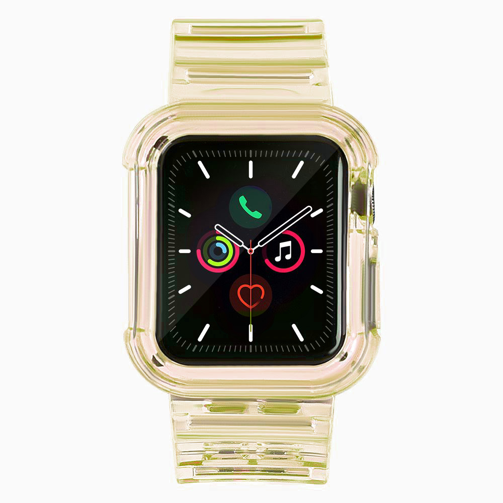 Silikoninis dirželis Strap Light Set, skirtas Apple Watch 40mm - geltonas