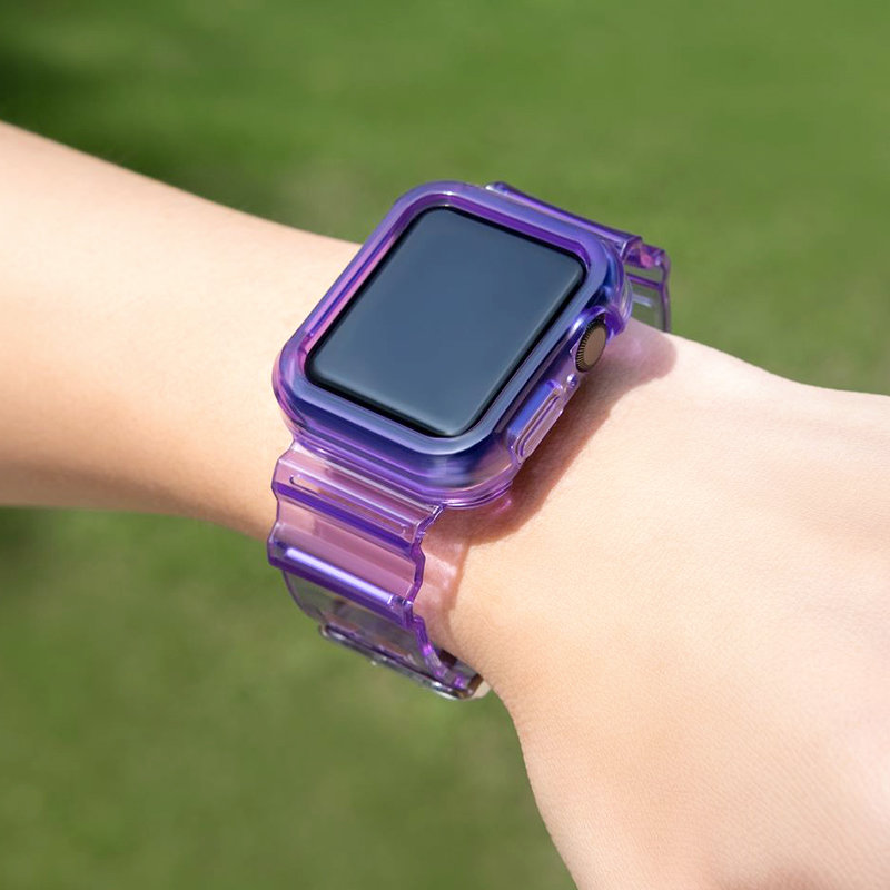 Silikoninis dirželis Strap Light Set, skirtas Apple Watch 38mm - violetinis