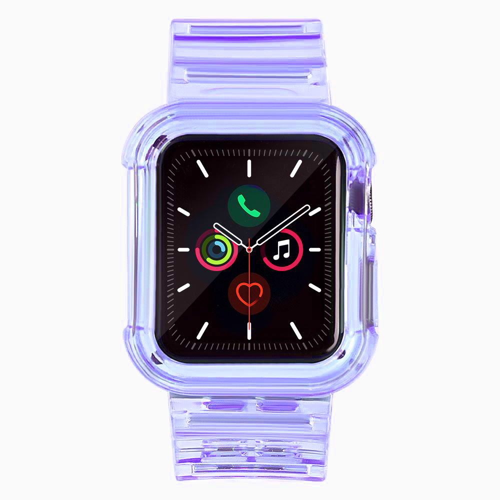 Silikoninis dirželis Strap Light Set, skirtas Apple Watch 38mm - violetinis