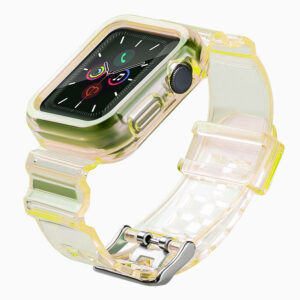 Silikoninis dirželis Strap Light Set, skirtas Apple Watch 38mm - geltonas