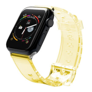 Silikoninė dirželio apyrankė Strap Light, skirta Apple Watch 42 / 44 mm - Geltona