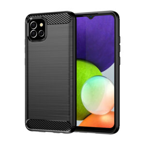 Carbon Case TPU dėklas Samsung Galaxy A03s – juodas