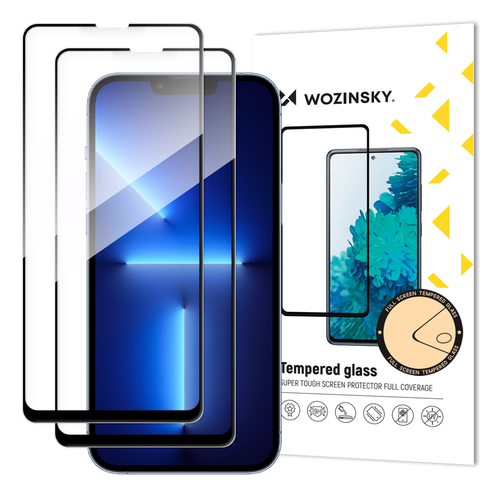 Wozinsky 2 vnt. grūdintas stiklas iPhone 14 Max/13 Pro Max – juodas