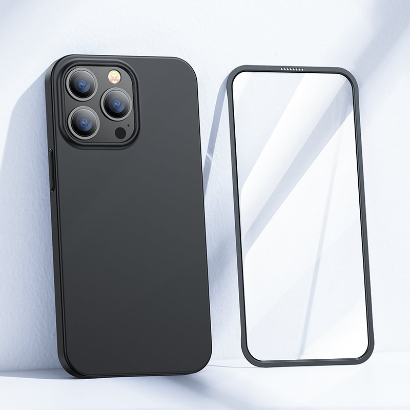 Joyroom 360° dėklas iPhone 13 Pro Max + stiklas – juodas