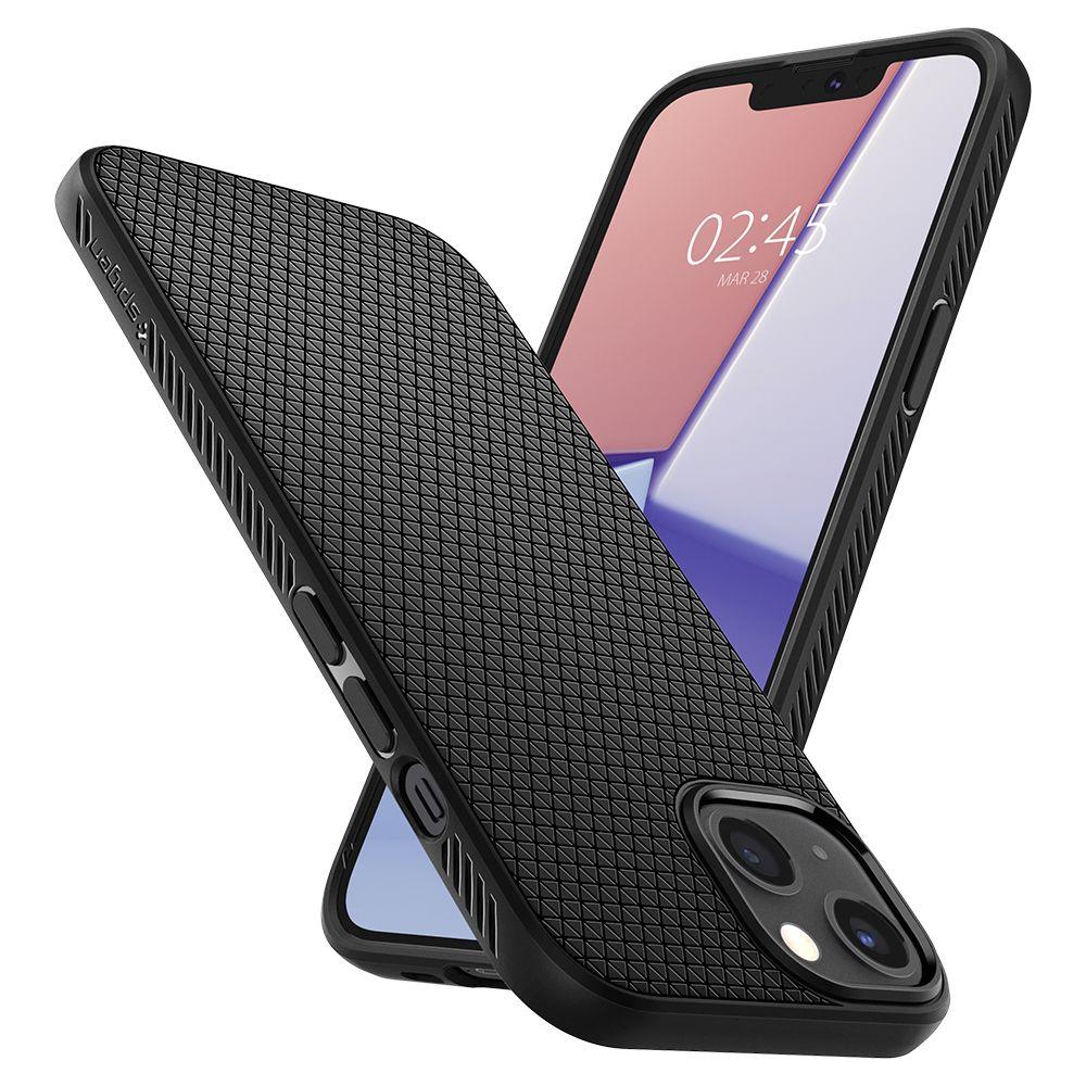 Dėklas Spigen Liquid Air iPhone 13 Mini, matinis juodas