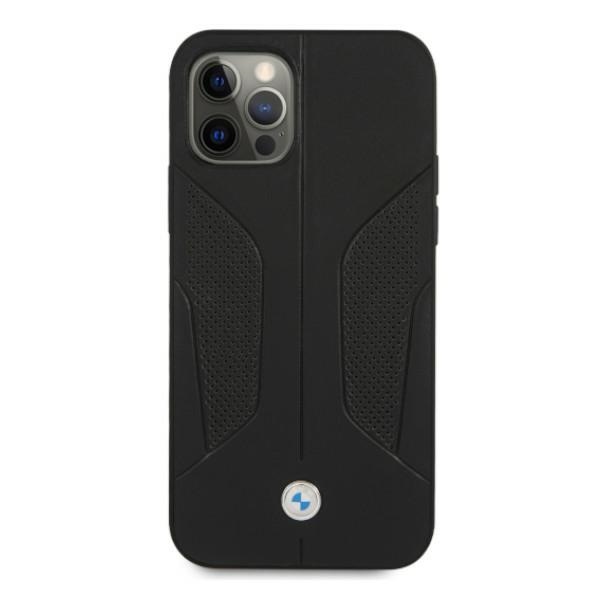 BMW Perforated Sides odinis dėklas iPhone 12 Pro Max – juodas