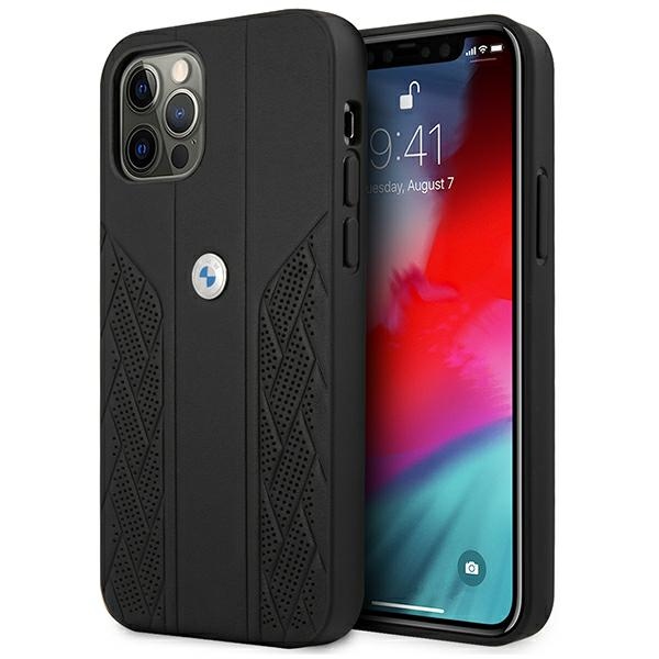 BMW odinis dėklas iPhone 12 Pro Max – juodas