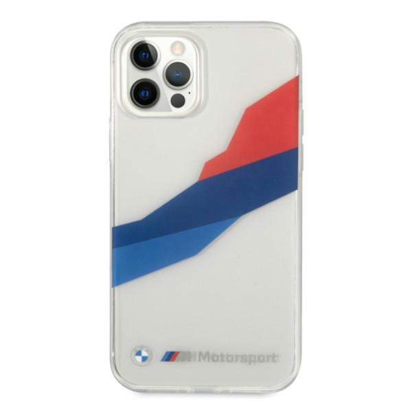 BMW Motorsport trispalvis dėklas iPhone 12 Pro Max – skaidrus