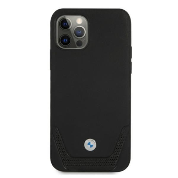 BMW odinis perforuotas dėklas iPhone 12/12 Pro – juodas