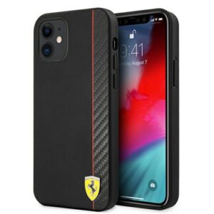Ferrari hardcase dėklas iPhone 12 mini – juodas