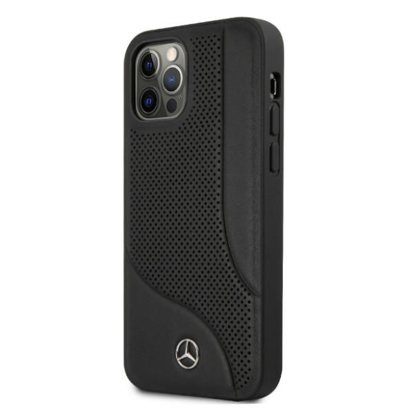 Mercedes-Benz odinis dėklas iPhone 12 Pro Max – juodas