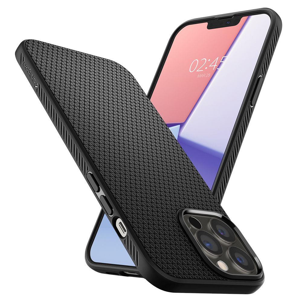 Dėklas Spigen Liquid Air iPhone 13 Pro, matinis juodas