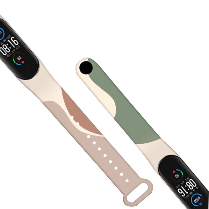 Strap Moro apyrankė Xiaomi Mi Band 3 / 4 silikoninė dirželio laikrodžio apyrankė 4 raštas