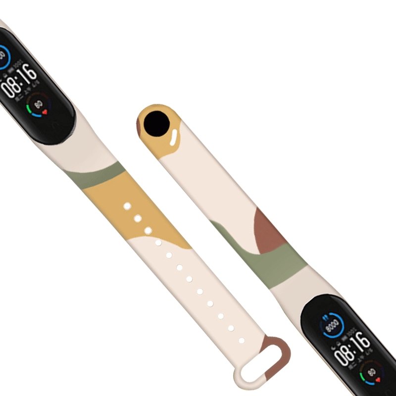 Strap Moro apyrankė Xiaomi Mi Band 3 / 4 silikoninė dirželio laikrodžio apyrankė 7 raštas