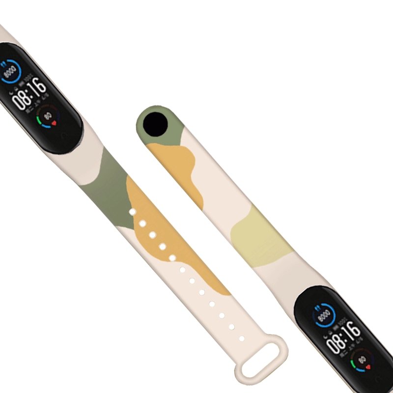 Strap Moro apyrankė Xiaomi Mi Band 3 / 4 silikoninė dirželio laikrodžio apyrankė 10 raštas