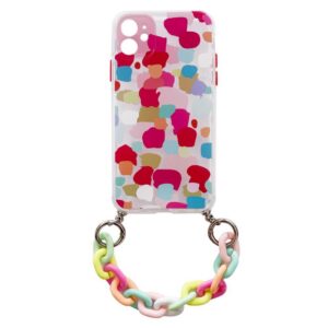 Silikoninis dėklas Samsung Galaxy A32 4G su grandinėle – spalvotas