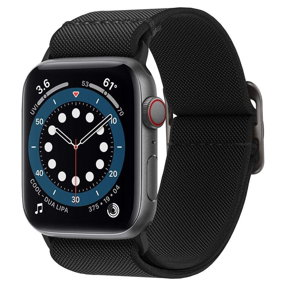 Dirželis Spigen Fit Lite Apple Watch 8 / 9 / 10 / 11 / 12 / SE (40 / 41 / 42 mm), juodas