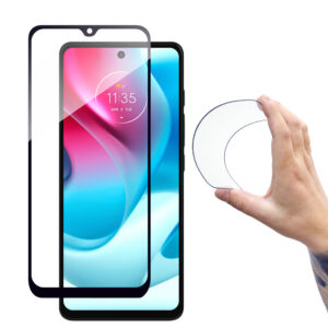 Viso dangčio Flexi Nano Glass Plėvelės grūdintas stiklas su Moto G60s rėmeliu