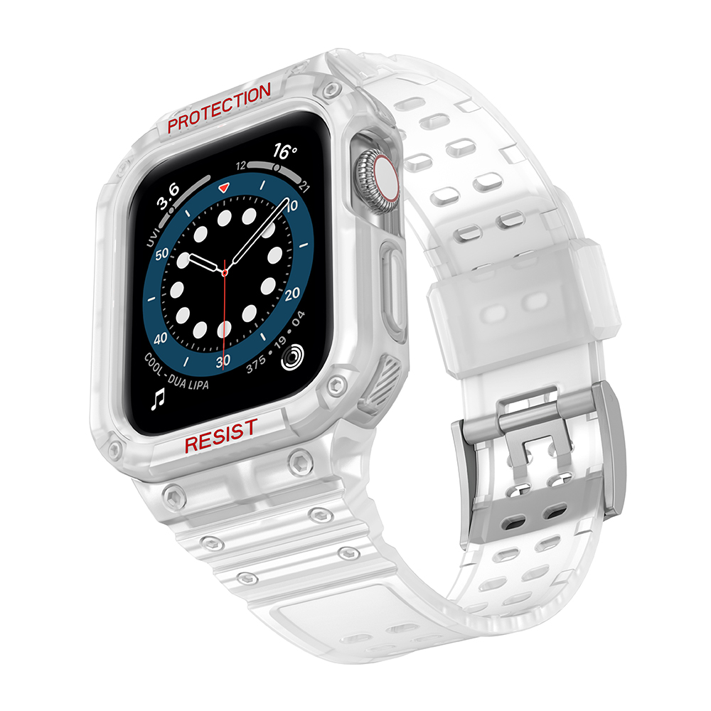 Protect Strap Band Apple Watch 38/40/41mm šarvuoto dėklo apyrankė - permatoma