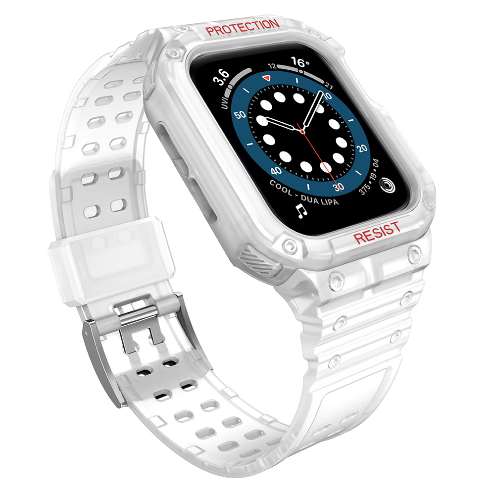 Protect Strap Band Apple Watch 38/40/41mm šarvuoto dėklo apyrankė - permatoma