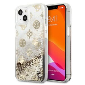 Guess dėklas iPhone 13 mini – auksinis, blizgus