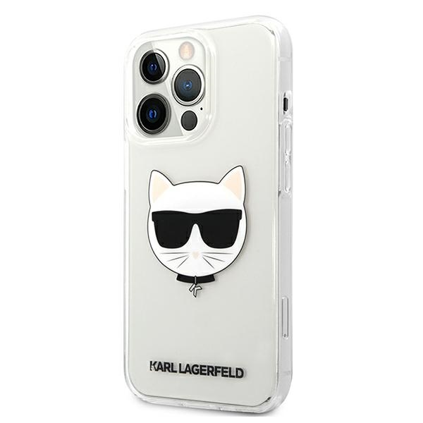Karl Lagerfeld Choupette Head dėklas iPhone 13 Pro Max – skaidrus