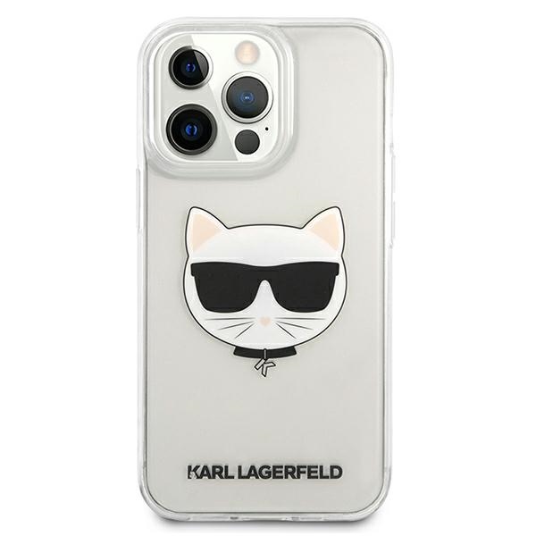 Karl Lagerfeld Choupette Head dėklas iPhone 13 Pro Max – skaidrus
