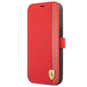 Ferrari On Track Stripe dėklas-knygutė iPhone 13 mini – raudonas