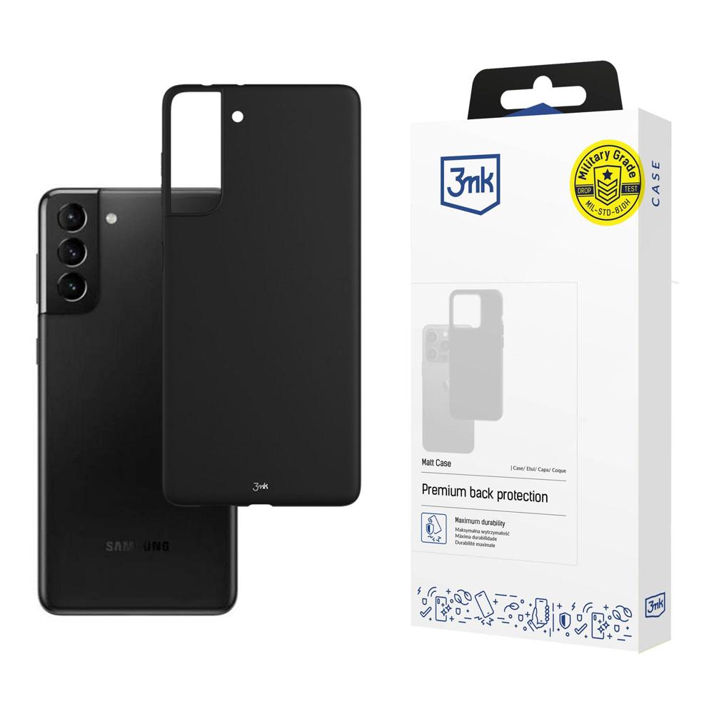 Samsung Galaxy S21 5G – 3mk matinis dėklas juodas