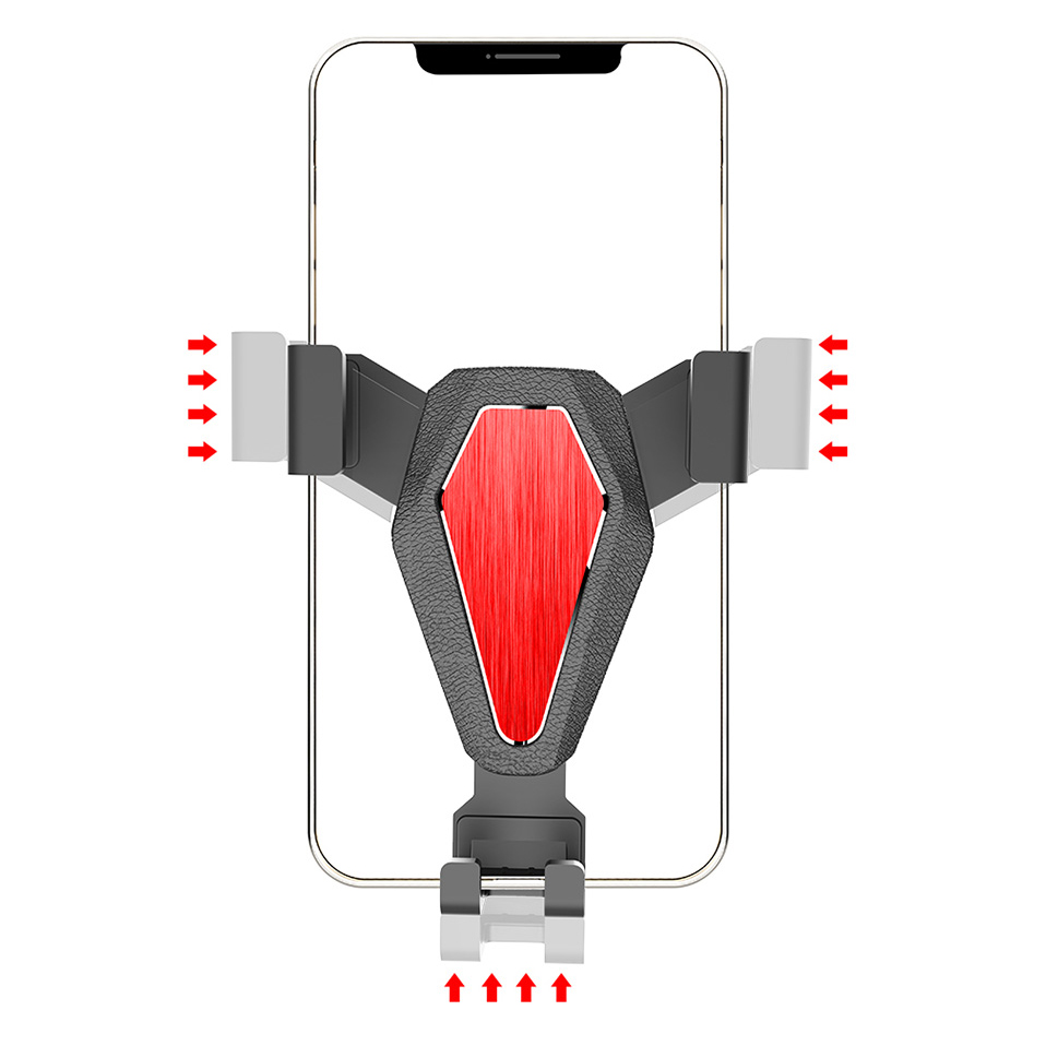 Gravitacinis automobilinis išmaniojo telefono laikiklis, sidabrinis (YC07)