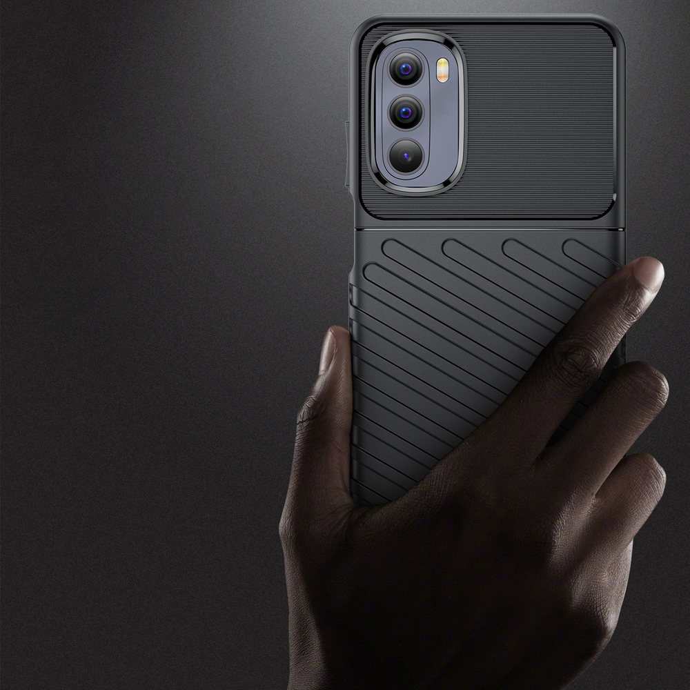 Thunder Case lankstus armored dangtelis Motorola Moto G Stylus 2022 juodas