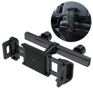 Acefast automobilinis galvos atramos laikiklis telefonui ir planšetei (135-230mm pločio), juodas (D8 black)