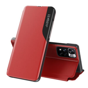 Eco Leather View dėklas Poco M4 Pro 5G – raudonas